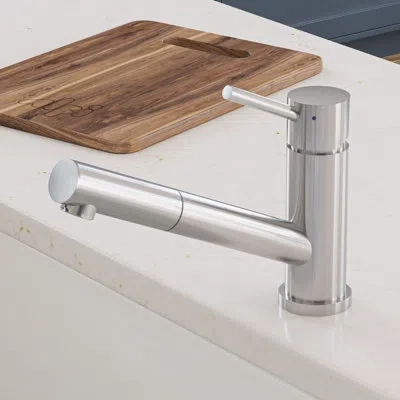 Alfi Brand Kitchen Faucet In Brushed Stainless Steel