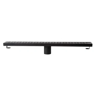 Alfi Brand Linear Grid Shower Drain In Matte Black