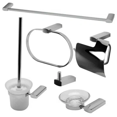 Alfi Brand Matching 6 Piece Bathroom Accessory Set In Polished Chrome