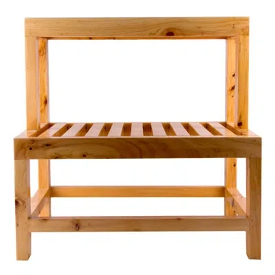 Alfi Brand Multi-purpose 2-step Wood Step Stool With 550 Lb. Load Capacity In Natural Wood