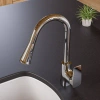 Alfi Brand Pull Down Single Handle Kitchen Faucet With Side Spray In Polished Chrome
