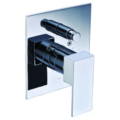 Alfi Brand Square Pressure Balanced Shower Mixer In Polished Chrome