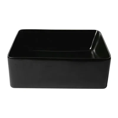 Alfi Brand Square Vessel Bathroom Sink In Black