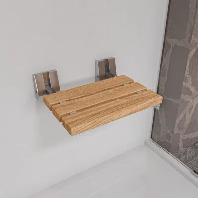 Alfi Brand Teak Wood Shower Seat In Brass