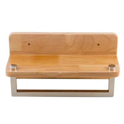 Alfi Brand Wall Mounted Towel Rack In Natural Wood