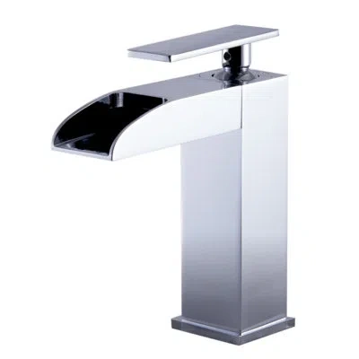 Alfi Brand Waterfall Deck Mounted Bathroom Faucet In Polished Chrome