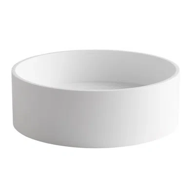 Alfi Brand White Matte Circular Vessel Bathroom Sink In Matte White