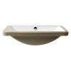 Alfi Brand White Rectangular Undermount Bathroom Sink With Overflow In White