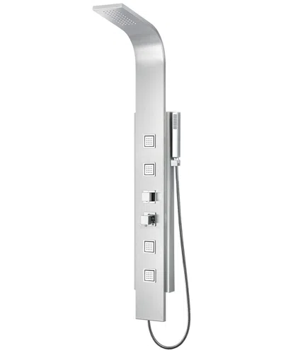 Alfi Modern Stainless Steel Shower Panel With 4 Body Sprays In Gray