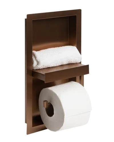 Alfi Recessed Toilet Paper Holder Niche In Brown