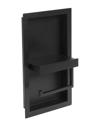 Alfi Recessed Toilet Paper Holder Niche In Black