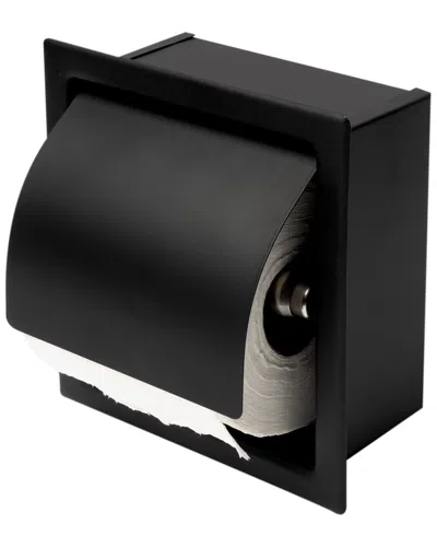 Alfi Recessed Toilet Paper Holder With Cover In Black
