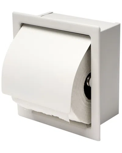 Alfi Recessed Toilet Paper Holder With Cover In White