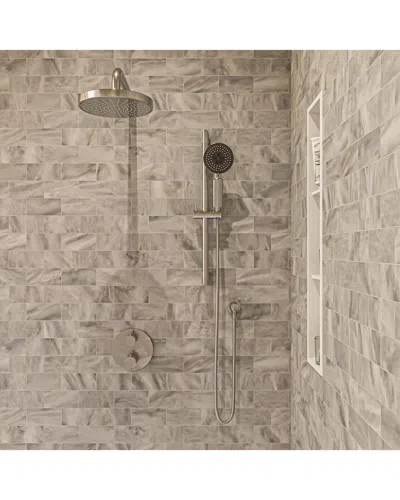 Alfi Round 2-way Thermostatic Shower Set In Burgundy
