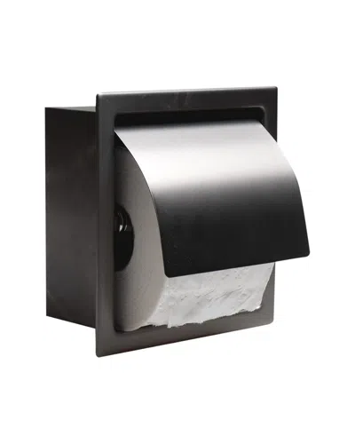 Alfi Stainless Steel Recessed Toilet Paper Holder With Cover In Gray