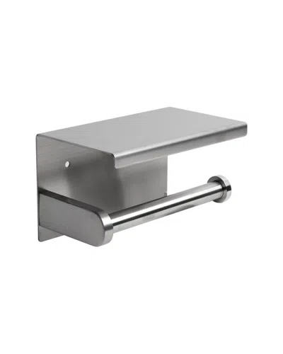Alfi Stainless Steel Toilet Paper Holder With Shelf In Silver