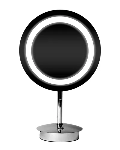 Alfi Tabletop Round 9 5x Magnifying Cosmetic Mirror With Light In Black