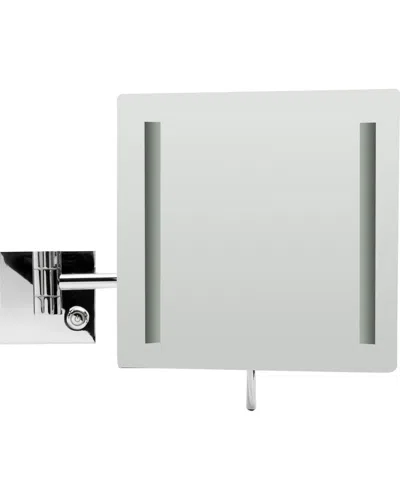 Alfi Wall Mount Square 8 5x Magnifying Cosmetic Mirror With Light In Gray