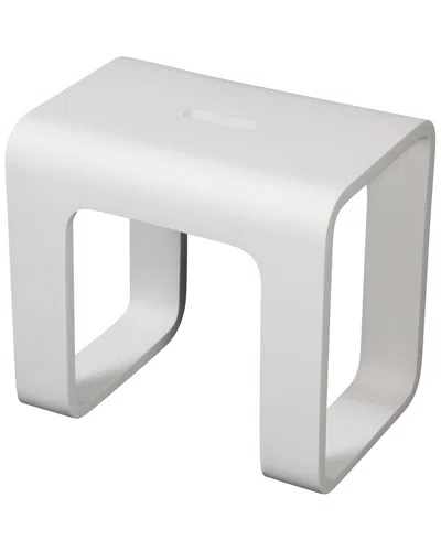 Alfi White Matte Solid Surface Resin Bathroom/shower Stool