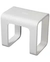 Alfi White Matte Solid Surface Resin Bathroom/shower Stool In White