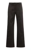Alfie Bell Satin Flared-leg Pants In Silver