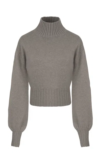 Alfie Cloud Turtleneck Wool-cashmere Sweater In Gray