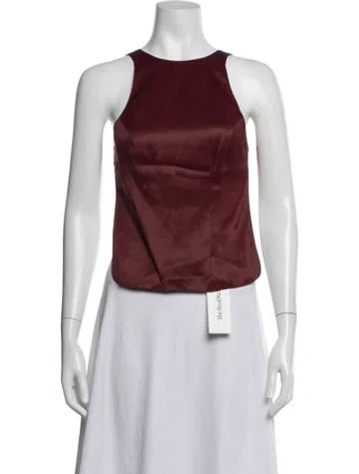 Pre-owned Alfie Crew Neck Sleeveless Top In Red