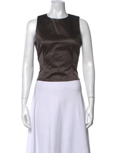 Pre-owned Alfie Crew Neck Sleeveless Top W/ Tags In Black
