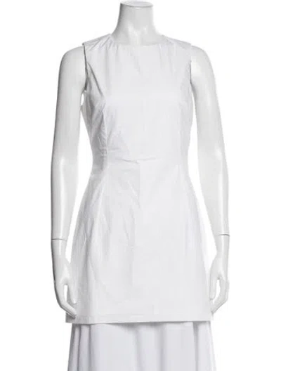 Pre-owned Alfie Crew Neck Sleeveless Top In White