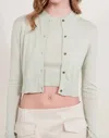 Alfie Cropped Twinset Top In Amande In Neutral