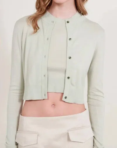 Alfie Cropped Twinset Top In Amande In Neutral