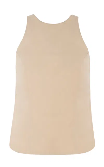 Alfie Exclusive Backless Cotton Top In Neutral