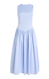 Alfie Exclusive Kate Cotton Midi Dress In Blue