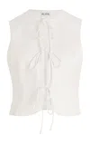 Alfie Exclusive Neda Bow-detail Cotton Top In White