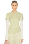 Alfie Double-layer T-shirt In Neutral