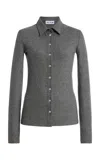 Alfie Le Polo Knit Top In Gray