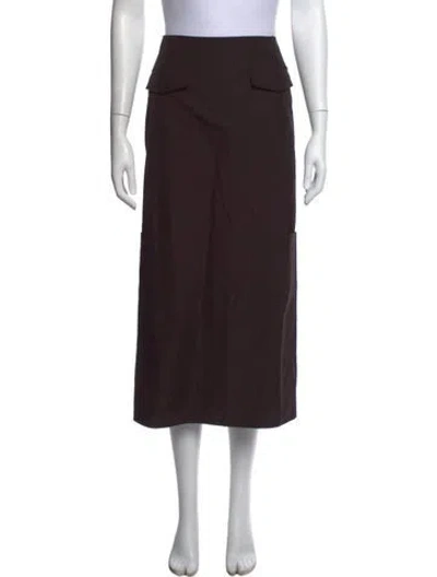 Pre-owned Alfie Long Skirt In Brown