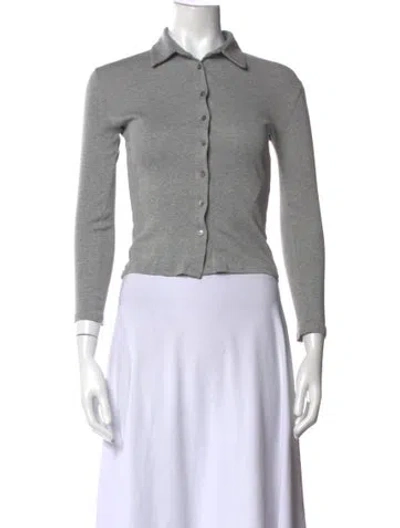 Pre-owned Alfie Long Sleeve Polo In Grey