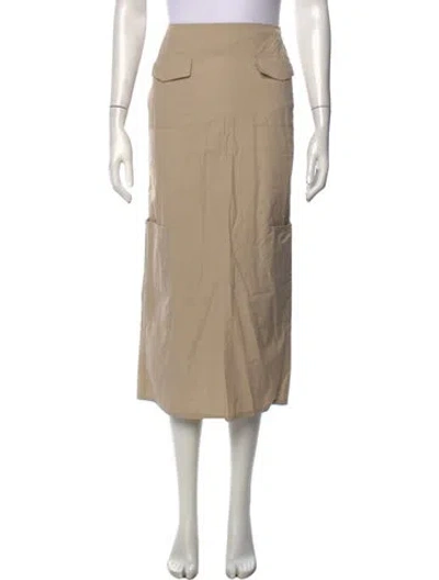 Pre-owned Alfie Midi Length Skirt In Neutrals