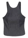 Alfie Open-back Tank Top In Blue