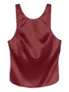 Alfie Open-back Tank Top In Red