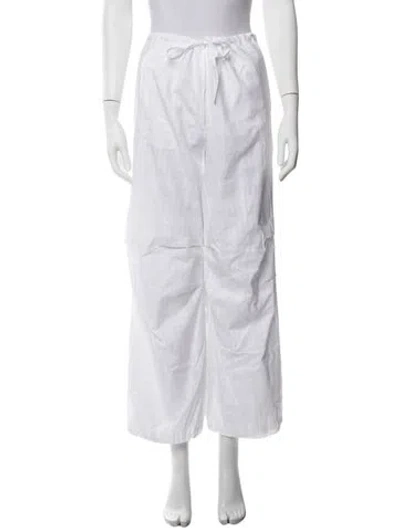 Pre-owned Alfie Patterned Wide Leg Pants In White