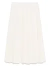 Alfie Pleated Midi Skirt In Neutrals