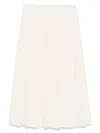 Alfie Pleated Midi Skirt In Neutrals