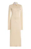 Alfie Polo Stretch-pique Midi Dress In White