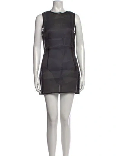 Pre-owned Alfie Silk Mini Dress W/ Tags In Grey