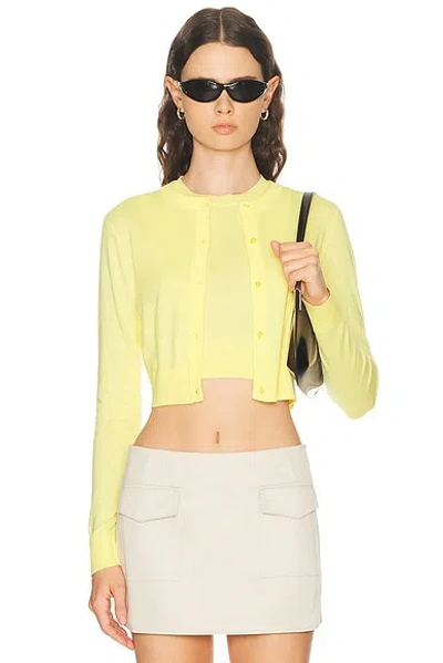 Alfie Twinset Top & Cardigan In Yellow