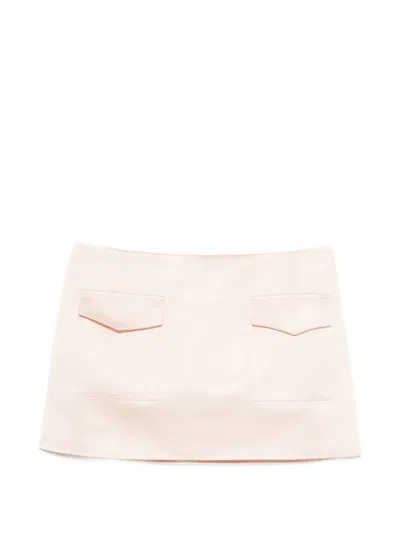 Alfie Valetta Flap-pocket Mini Skirt In Pink
