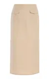 Alfie Valletta Cotton Mini Skirt In Tan