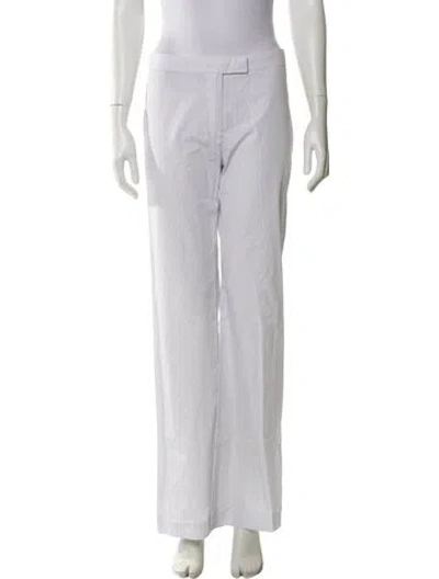 Pre-owned Alfie Wide Leg Pants In White